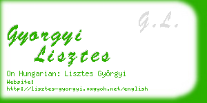 gyorgyi lisztes business card
